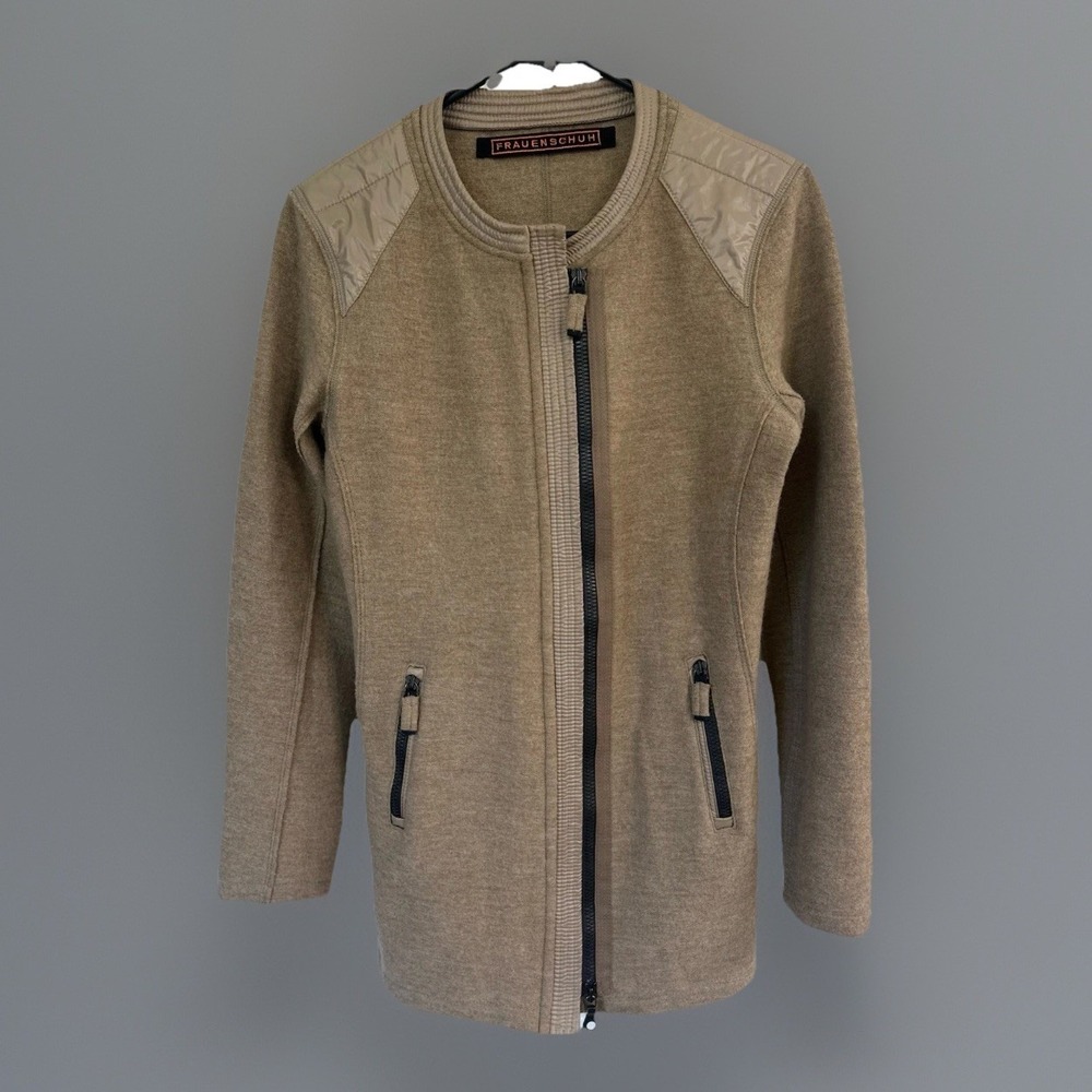 Frauenschuh 100% Merino Wool Jacket Brown Womens Size 1‎